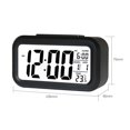 thumbnail image 2 of HLONK Smart Digital Alarm Clock with Date Temperature on Top Battery Operated Rectangle Desk Clock with Night Light, 2 of 3