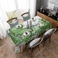 thumbnail image 4 of St. Patrick's Rectangle Tablecloth, Lucky Shamrock Green Eucalyptus Floral Farm Wooden Waterproof & StainResistant Tablecloth, Washable Oil-proof Table Cover for Dining/Party/Wedding/Buffet 60x84 In, 4 of 9