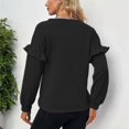 thumbnail image 2 of Vedolay Women Sweatshirt Hoodies for Women 2023 Crewneck Oversized Pullover Casual Comfy Fall Fashion Hoodies,Black S, 2 of 5