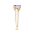 thumbnail image 3 of ANGARA Natural Three Stone 1.25 ct Tanzanite and Half Moon Diamond Ring in 14K Rose Gold for Women (Size-8x6mm) | December Birthstone, Anniversary, Jewelry Gift for Women | Natural Tanzanite Ring, 3 of 8