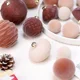 thumbnail image 4 of Juego de 35 bolas navideñas de terciopelo para colgar en el árbol de Navidad, irrompibles, para decoración navideña, 4 of 5