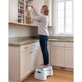 thumbnail image 5 of MR.SIGA Toilet Stool Squat Adult, Bathroom Stool Heavy Duty, Anti Slip Toilet Step for Bathroom, Toddler Step Stool for Kids, White & Grayish Blue, 5 of 6