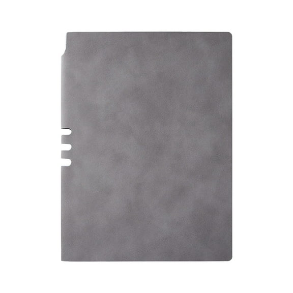 Hiroekza Solid Color Diary Thick Work Notebook A5 Perforated 200 Pages 8.34x6.18in 80g Dorian Paper Hardcover Business Pen Notebook for Office School Use Gray