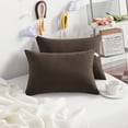 thumbnail image 5 of Flxxie 2 Pack Microfiber Tiny Pillows, Ultra Soft Machine Washable Mini Pillows for Toddler, Travel, Pets, 11"x7", Chocolate, 5 of 5