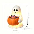 thumbnail image 7 of Halloween Candy Bowl Ghost Figurine, 6" Cute Resin Boo Ghost Statue with Warm LED Lighting, Halloween Decorations Indoor, Home Party Fall Decor for Porch Mantel Tabletop, Party Supply, 7 of 7