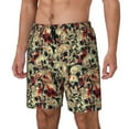 thumbnail image 2 of Uemuo Skulls1 Pattern Mens Swim Trunks Quick Dry Board Shorts with Mesh Lining, Stretch Beach Shorts Quick Dry No-Chafing Board Shorts-Large, 2 of 9