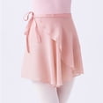thumbnail image 4 of Lace-Up Ballet Wrap Skirt Solid Sheer Chiffon Dance Skirts with Adjustable Waist Tie Practice Gymnastics Skirt for Women, 4 of 9