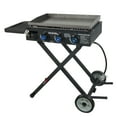 thumbnail image 1 of Razor Griddle Portable 3 Burner 30,000 BTU Gas Grill & Griddle Cart w/Shelf, 1 of 12