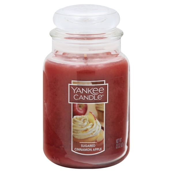 Yankee Candle Large Jar Scented Candle, Sugared Cinnamon Apple
