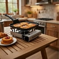 thumbnail image 4 of 10.5 Inch Square Non-Stick Griddle Pan - Black Versatile Stovetop Grill for Burgers, Pancakes, Eggs & More, 4 of 5