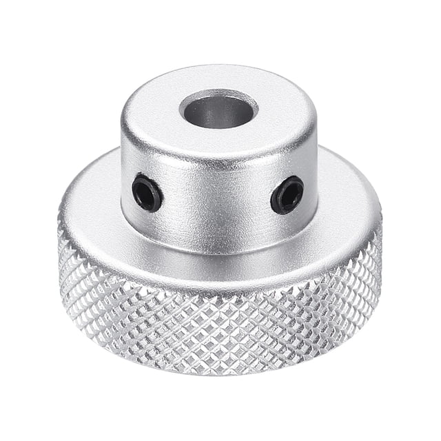 Uxcell Roue à Main en Alliage d'Aluminium 30mm OD 6mm Outil de Machine à Laver, Argent