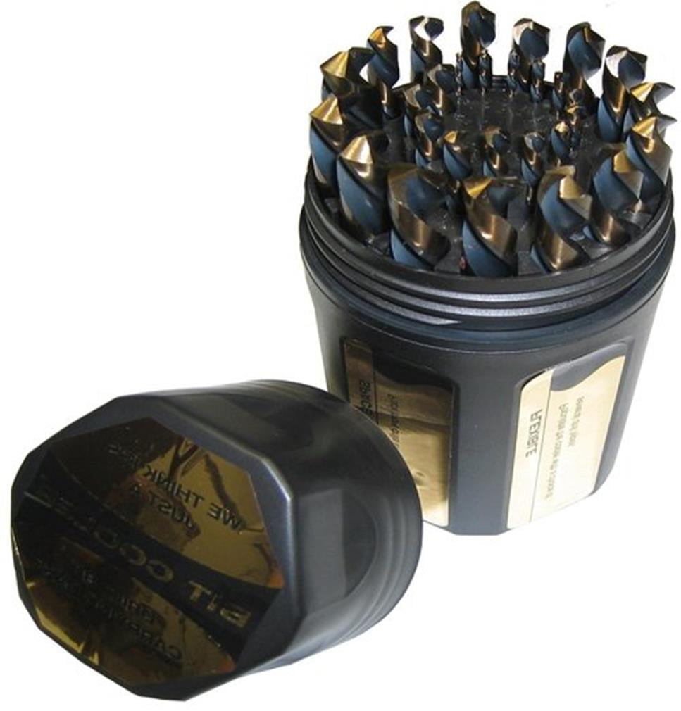 1/16"-1/2"x64ths Black And Gold Drill Bit Set, Plastic Case, Qualtech ...