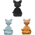 thumbnail image 2 of Colección boutique estatua de gato de meditación estatua de resina pequeña decoración de escritorio de oficina en casa juguete para regalo (negro) JAMW Sencillez, 2 of 4