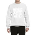 thumbnail image 2 of Worlds Okayest Father Gift For Father Dad Husband | Mens Father's Day Crewneck Sweatshirt, White, 2XL, 2 of 4