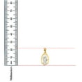 thumbnail image 3 of 14K 2T Gold San Judas Pendant | Two Tone Gold Charm Pendant for Necklace Chain | Gift for Men Women | 22 x 10 MM | 1.1 grams, 3 of 9