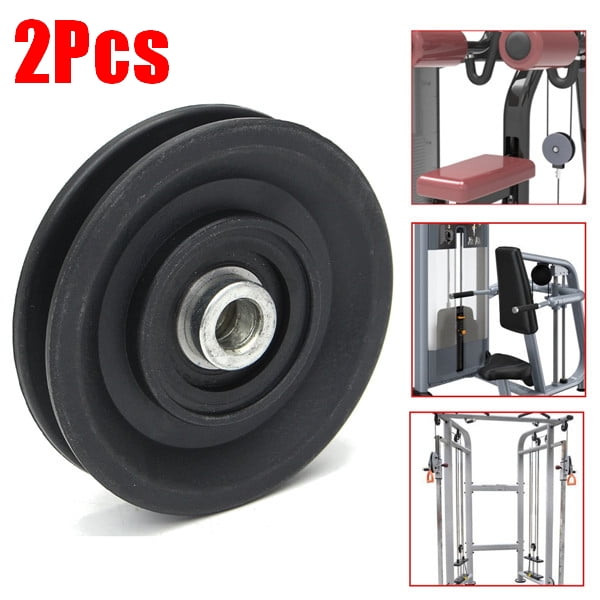 Φ90 Universal Nylon Bearing Pulley Wheel Cable Gym Fitness Equipment Parts 90mm