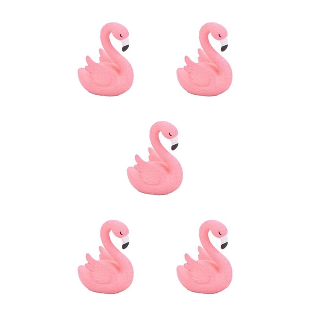 Cateissary Flamingo Decor Rosa Plástico Ligero Alta Impermeable Aplicación exquisita Chic Amplia aplicación Decoraciones para pasteles Type2 NO2