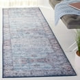thumbnail image 3 of SAFAVIEH Tucson Lavonne Traditional Machine Washable Runner, 2'6" x 8', Aqua/Pink, 3 of 9