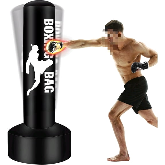 69'' Free Standing Punching Bag for Adults, Boxing Equipment Kicking Bag Inflatable Kick Boxing Bag with Stand for Training MMA Muay Thai Fitness$$Sport & Recreation Other