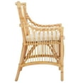 thumbnail image 6 of Safavieh Zorianna Bohemian Rattan Dining Arm Chairs, White / Natural, 6 of 8