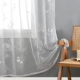 thumbnail image 5 of 40 Inches Long Lace Sheer Curtains for Kitchen Cafe Window - Short White Drapes with Rod Pocket Lightweight for Bedroom Bathroom Rustic, 2 Panels, 42 X 40 Inch, 5 of 15