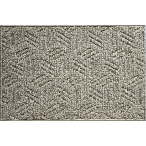 Mainstays Solid High Low Loop Kitchen Mat 18in x 27in Papyrus Beige