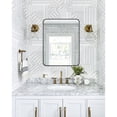 thumbnail image 4 of Decor Wonderland Geneva Large 23.6 in. x 31.5 Rectangular Black Metal Framed Bathroom Mirror Hangs Horizontal or Vertical, 4 of 5