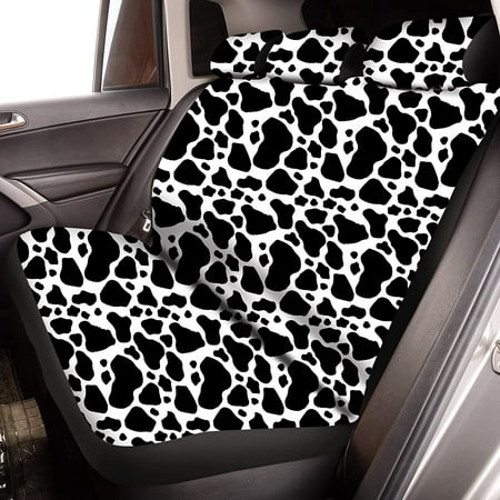 13 Pieces Cow Print Car Seat Covers Full Set Accessories Includes 13 Pieces Cow Print Car Seat Covers, Cow Car Seat Canopy
