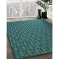 thumbnail image 2 of Ahgly Company Indoor Square Patterned Charcoal Blue Area Rugs, 5' Square, 2 of 6