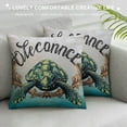 thumbnail image 3 of RUIYC Summer Welcome Throw Pillow Covers Farmhouse Beach House Decorative Lumbar Pillowcases Sea Turtle Cushion Covers for Decor Housewarming Gifts, 3 of 5