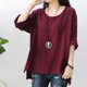 thumbnail image 5 of Camisetas De Otoño Para Mujer, Camisetas De Algodón Y Lino De Manga Larga Con Cuello Redondo Liso Para Mujer Likrtyny Mujer, 5 of 9