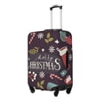 thumbnail image 2 of Easygdp Merry Christmas Print Elastic and Washable Suitcase Protective Cover with Hidden Zipper Fits 18-32 inch Luggage -Medium, 2 of 9