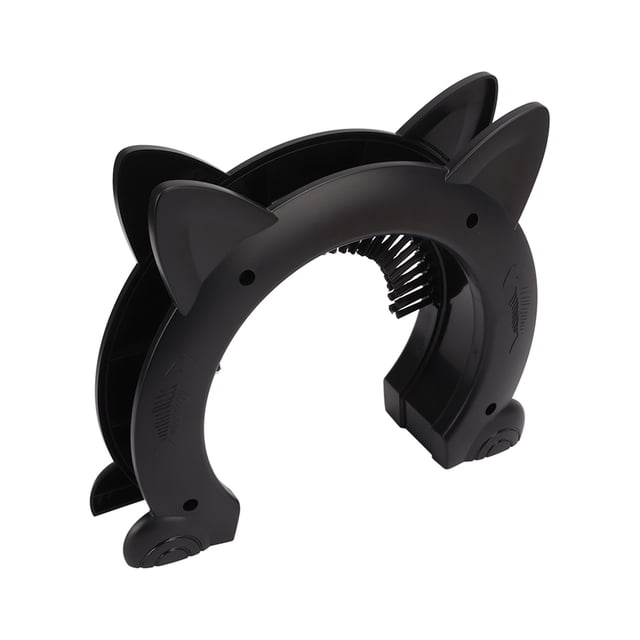 Cat Interior Door, Silent Design Easy Assembly ABS Indoor Cat Door For Cats Black