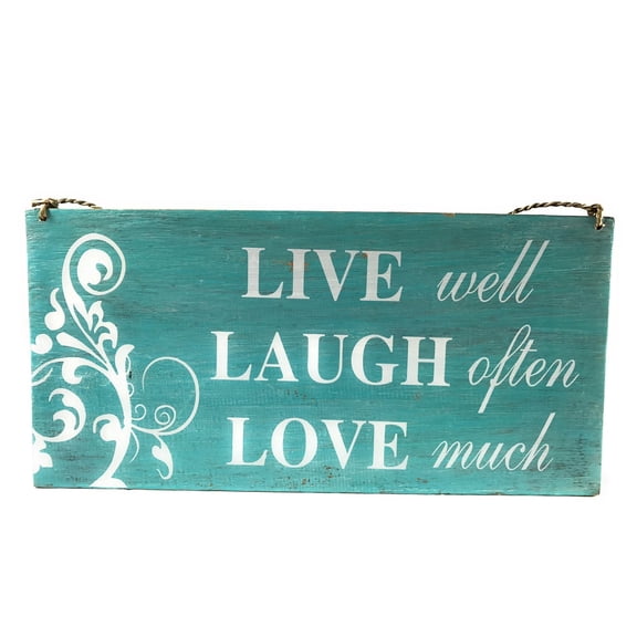 Live Laugh Love Beach Sign on Wood 16" X 8" | #nik3215