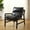 Black, variant on Safavieh Claxon Scandinavian Wood and Fabric Dining Arm Chairs, Bone/Natural