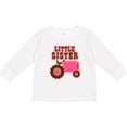 thumbnail image 3 of Inktastic Pink Tractor Little Sister Girls Long Sleeve Toddler T-Shirt, 3 of 5