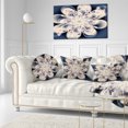 thumbnail image 3 of Designart White Fractal Flower - Modern Floral Throw Pillow - 12x20, 3 of 5