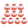 thumbnail image 1 of Unique Bargains 0.75 Inch Fishing Bobbers, Plastic Push Button Round Fishing Float, Red and White 10 Pack, 1 of 7