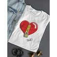 thumbnail image 3 of Locked Heart T-Shirt Women -Engin Selcuk Designs, Female 3X-Large, 3 of 4