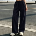 thumbnail image 6 of Xdegoge High Waisted Palazzo Pants for Women Baggy Drawstring Straight Leg Pants with Pockets Comfy Activewear Workout Running Relaxed Fit Summer Bottoms, 6 of 6