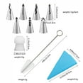 thumbnail image 6 of 8/10pcs Russian Piping Tips Set Icing Piping Nozzles Reusable Frosting Pastry Bags Fondant Smoother Cake Baking Decorator Tool, 6 of 8