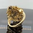 thumbnail image 4 of Lakshya Jewel LLC 14K Yellow Gold Finish Round Cut Brown & White CZ Cluster Ring, 4 of 5