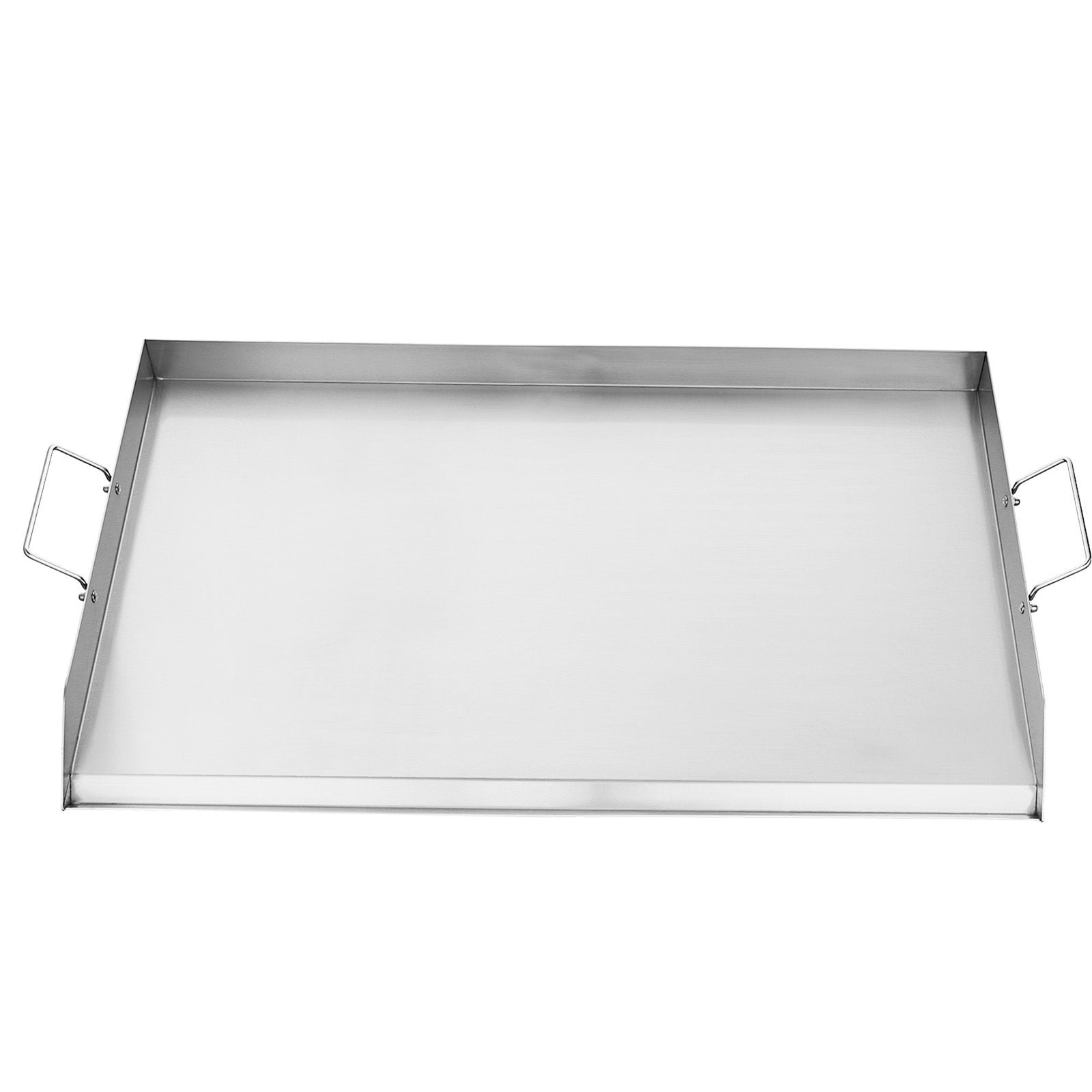 36x22-inch stainless steel flat-top barbecue pan with handle, suitable for liquefied petroleum (LPG) and barbecue grills