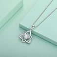 thumbnail image 7 of Starchenie Celtic Knot Necklace for Women 925 Sterling Silver Trinity Love Knot Pendant April Birthstones Cubic Zirconia Jewelry, 7 of 7