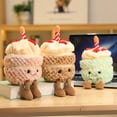 thumbnail image 2 of Kawaii-juguete de peluche para niñas, simulación de postre, pastel de cumpleaños, peluche suave, sonrisa, pastel de fresa, muñeca creativa para niños zhangyuxiang LED, 2 of 2