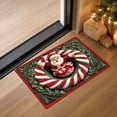 thumbnail image 6 of PoyoKee Christmas Decorations, Crystal Velvet 3D Santa Print Bathroom Rugs, Bath Mat for Entryway Porch Sink, Washable Rug for Household Indoor Xmas Decor, 6 of 7