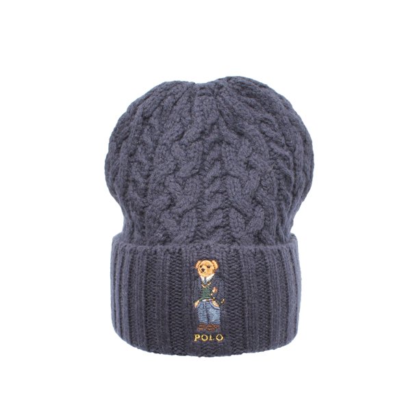 Polo Ralph Lauren St. Andrew Bear Aran-Knit Cuffed Hat One Size -  