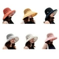 thumbnail image 3 of Sombrero de sol Sonducket para mujer con hebilla sombreros de pescador de verano color sólido Negro, 3 of 6