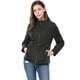 thumbnail image 4 of Chaqueta acolchada ligera con cremallera y cuello alto para mujer Negro M, 4 of 7