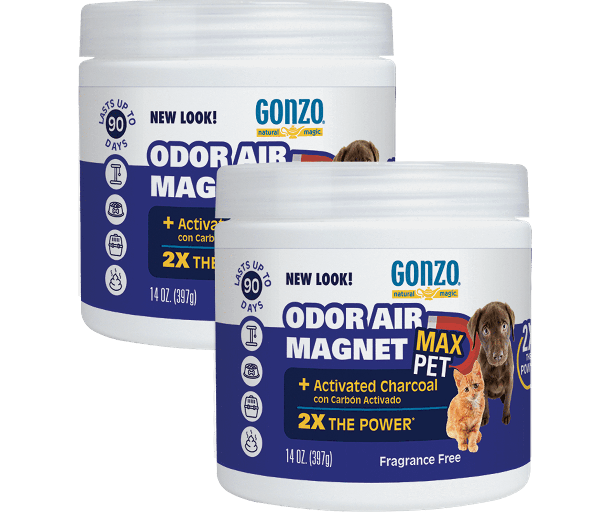 Gonzo Natural Magic Pet Odor Air Magnet - 14 oz (2 Pack)